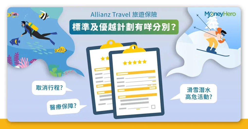 安聯Allianz旅遊保險好唔好?比較三大級別海外醫療、行程取消保障
