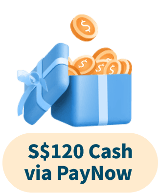 S$120 Cash via PayNow