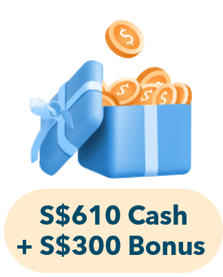 S$610 Cash + S$300 Bonus Cash via PayNow